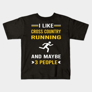 3 People Cross Country Running XC Kids T-Shirt